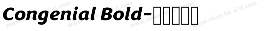 Congenial Bold字体转换